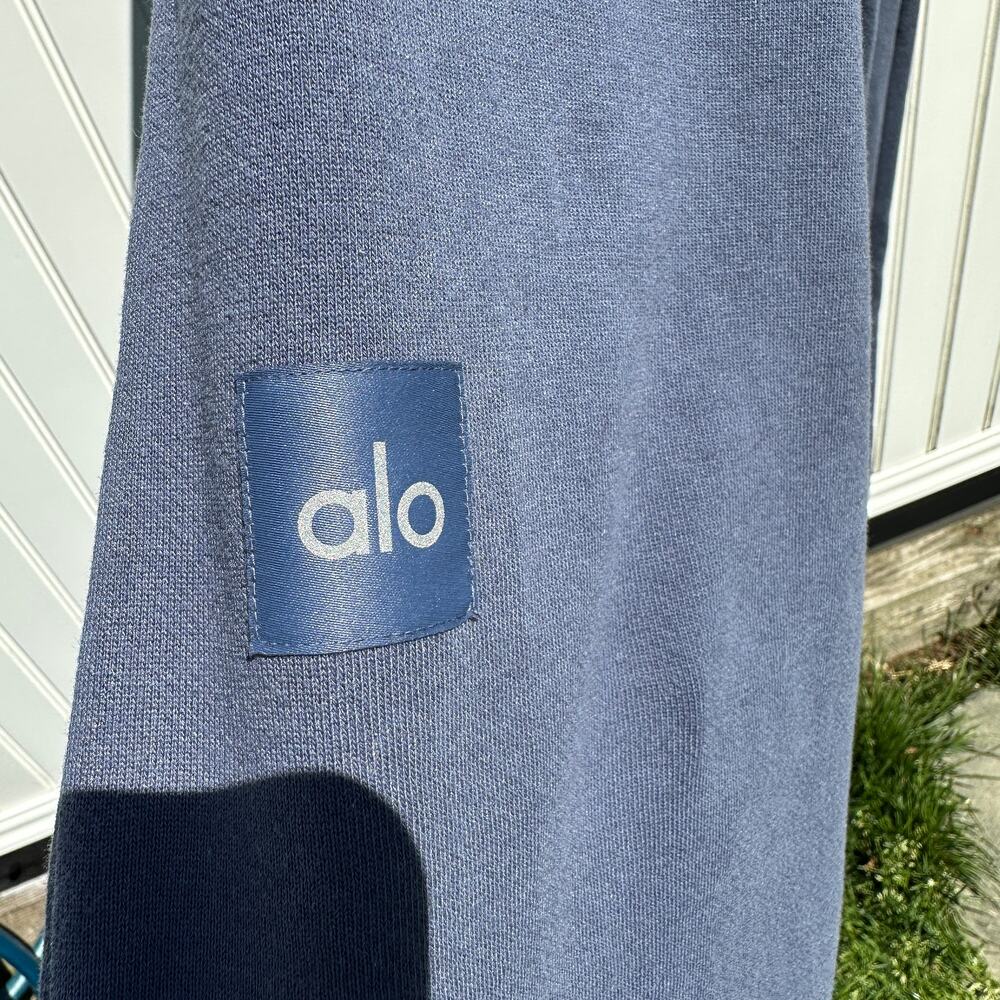 Alo Yoga Serenity Wide Leg Sweatpant Bluestone Size Small EUC Sweatpants - Picture 9 of 16